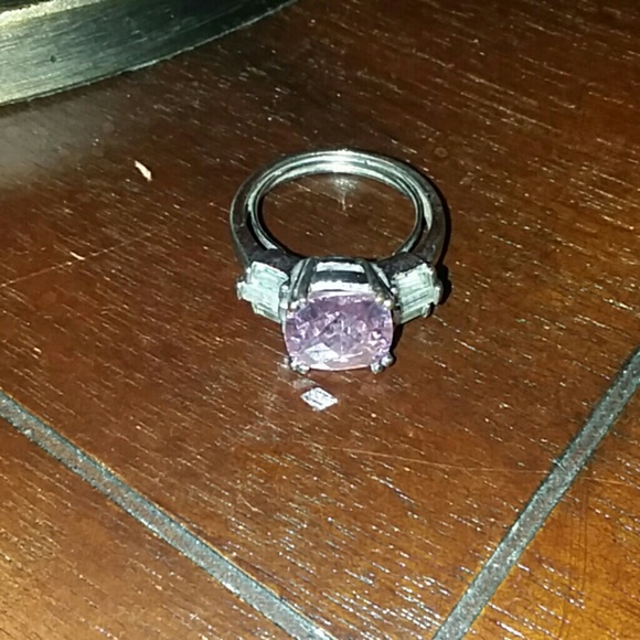 Pink and Silver Adjustable Ring - Picture 2 of 5